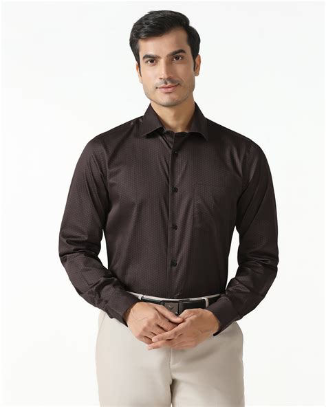 Buy Brown Printed Shirt for Men Online from Blackberrys