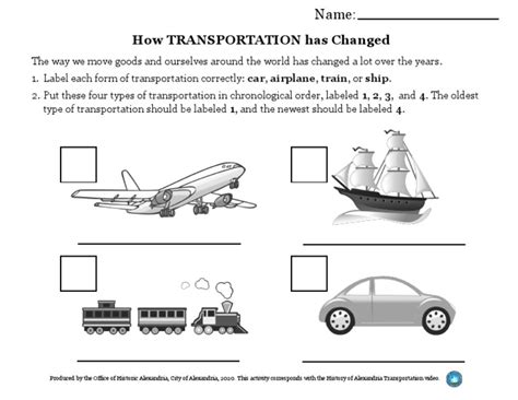 Transportation Over Time Worksheet 的图像结果