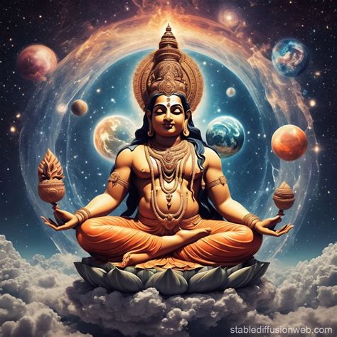 Hindu Gods Creating the Universe | Stable Diffusion Online