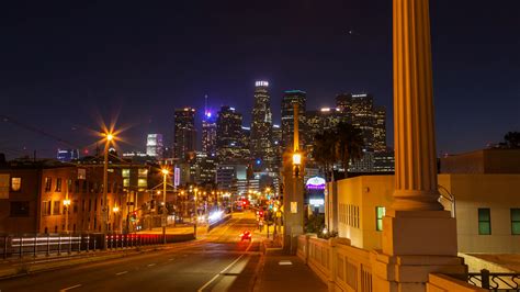 Los Angeles Skyline At Night