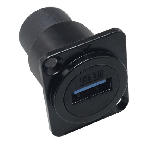 Probots USB 3.0 to USB 3.0 Type-A Pass through Panel Mount Connector ...