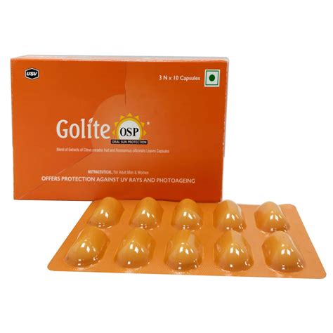 Buy GOLITE OSP ORAL SUN PROTECTION CAPSULES - STRIP OF 10 CAPSULES X 3N ...