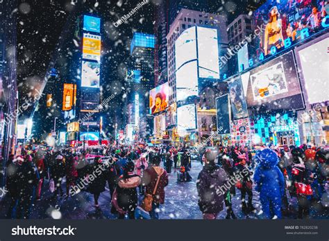 New York City Christmas Time Snow