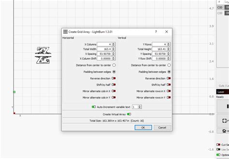 Image result for Lightburn Test Array