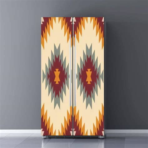 Amazon.com: Self Adhesive Vinyl Refrigerator Wrap Set Tribal ...