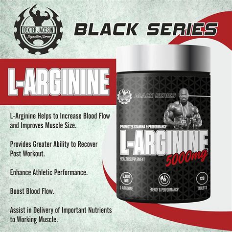 Dexter Jackson L-Arginine 5000mg Tablets | Nitric Oxide Booster | Musc ...