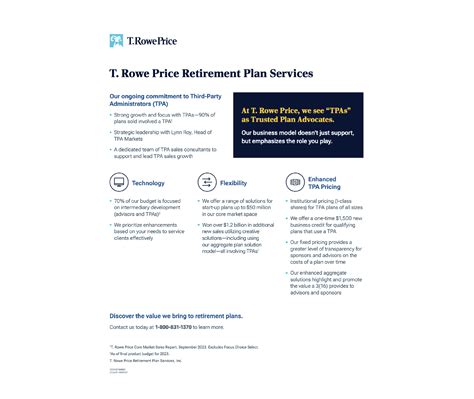 T. Rowe Price Retirement Plan Services - Third Party Administrators