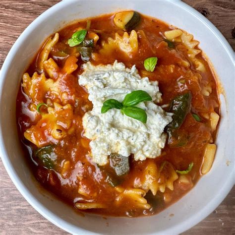 Vegetarian Lasagna Soup - HOORAH to Health