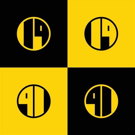 Simple IQ and QI Letters Circle Logo Set, suitable for business with IQ ...