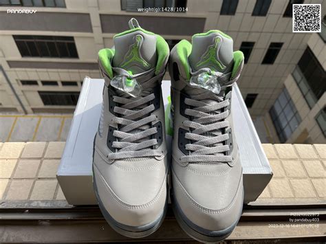 CNY ¥ 159 ( S Batch) Air Jordan 5 Green Bean 668 Shoe Cabinet (Pandabuy ...