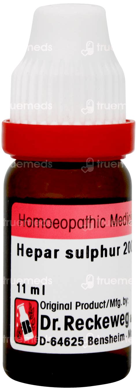 Dr Reckeweg Hepar Sulphur 200 Ch Dilution 11 Ml - Uses, Side Effects ...