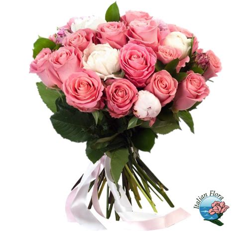 White and pink roses - Italian Flora
