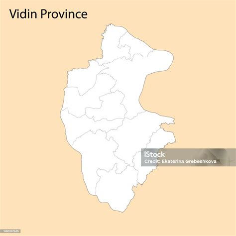 High Quality Map Of Vidin Is A Province Of Bulgaria Stock Illustration - Download Image Now - iStock