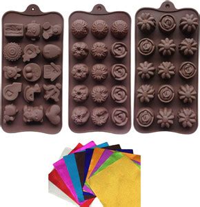 EXCEL ENTERPRISES Chocolate Molds Multi Flower House,Non-Stick 4x4 Inch ...