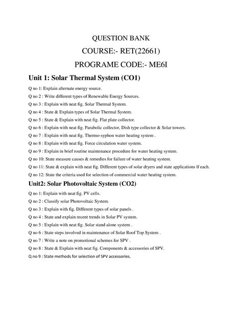 Question BANK ret 2019 20 U 1 13022020 - QUESTION BANK COURSE:- RET ...