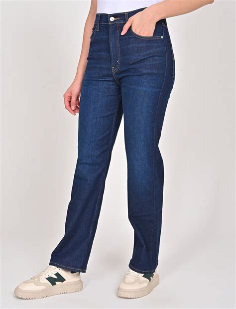 Women's Blue Ribcage Straight Fit High Rise Jeans – Levis India Store