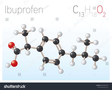 Ibuprofen Structural Formula Ibuprofen Molecular Structure. Ibuprofen