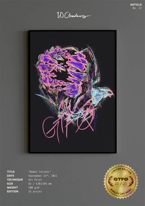 GTFO - Collectable art print-"Rebel Striker", No 21 out of 25. – SHOP ...