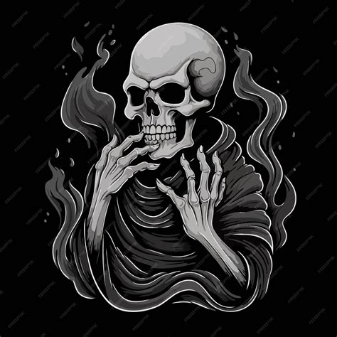 Ilustração do crânio Rei do crânio de fundo preto | vetor Premium ...