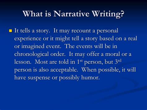 Image result for Narrative Format Example