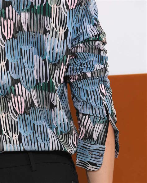 Rare Rabbit Men's Alvin Black Viscose Abstract Print Regular Fit Full