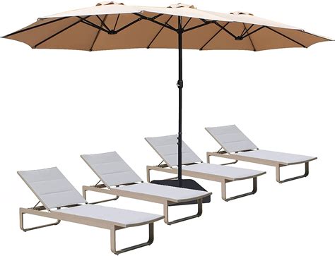 Buy Weguard 15 Foot Extra Large Outdoor Market Patio Umbrella, Weather ...