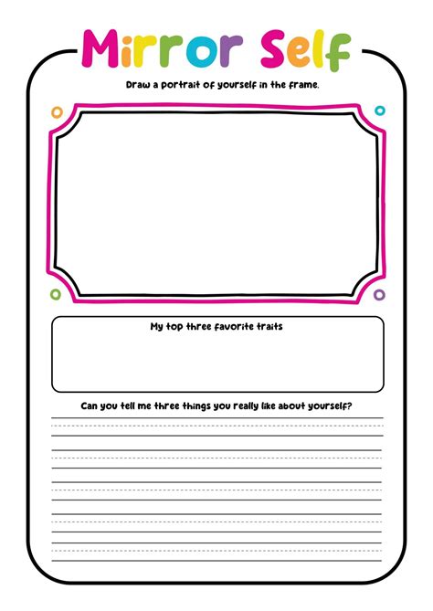 Best 13 Free Printable Self Esteem Worksheet Activities for Kids – Artofit