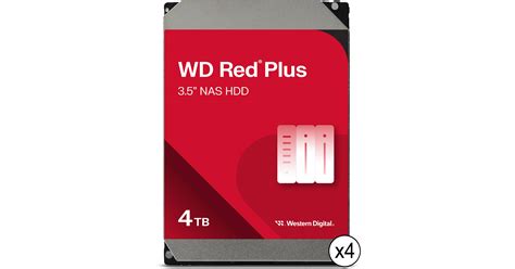 WD 4TB Red Plus 5400 rpm SATA III 3.5" Internal NAS HDD (4-Pack)
