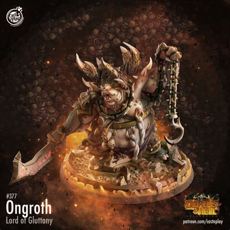 Buy Ongroth Lord of Gluttony Demon Depths of Hell D&D Resin 28mm or ...