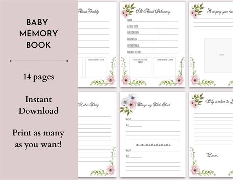Free printable baby journal pages, Download Free printable baby journal ...