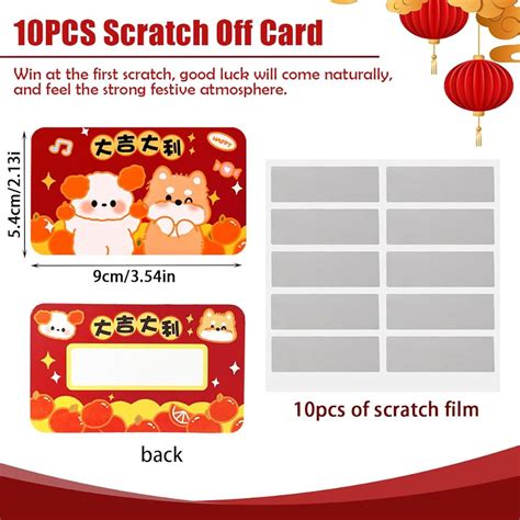 10PCS Chinese New Year 2025 Scratch Off Card India | Ubuy