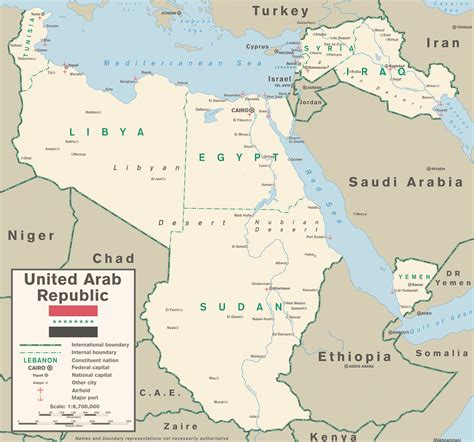 United Arab Republic map – Never Was