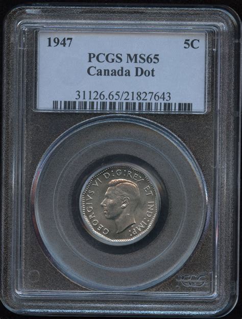 1947 Five Cents - Dot