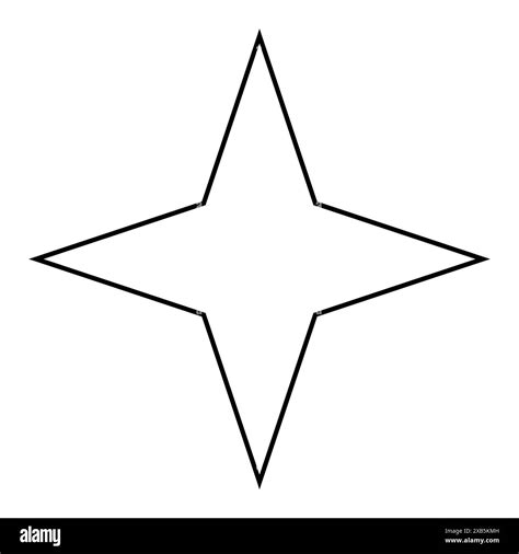 Four pointed star Cut Out Stock Images & Pictures - Alamy