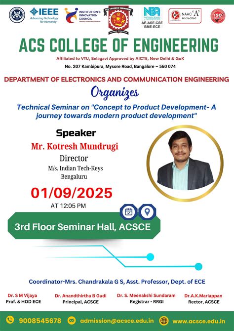 Technical Seminar on “Concept to Product Development – A Journey ...