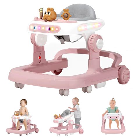 Amazon.com : Elephtt-baby Baby Walker, Foldable with Wheels, LED Light ...