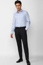 Buy Men Blue Regular Fit Full Sleeves Formal Shirt Online - 876847 ...