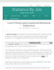 Linear Model Nonlinear Model Curve Fitting 的图像结果