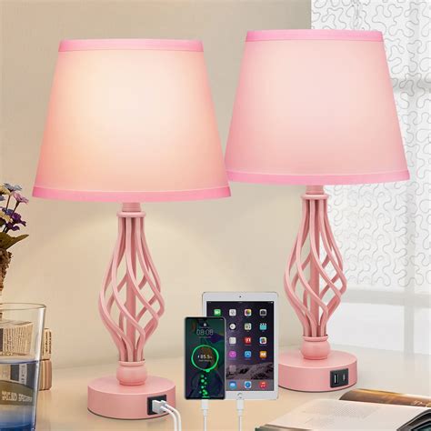 Wiomonrew Touch Table Bedside Lamps Set of 2, Nightstand Bedside ...