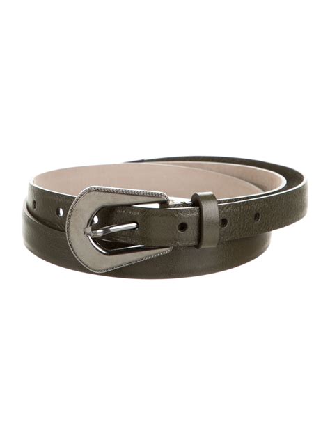 Gucci Skinny Leather Belt - Brown Belts, Accessories - GUC1524147 | The ...