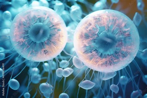 Cell division during mitosis under a microscope Stock Photo | Adobe Stock