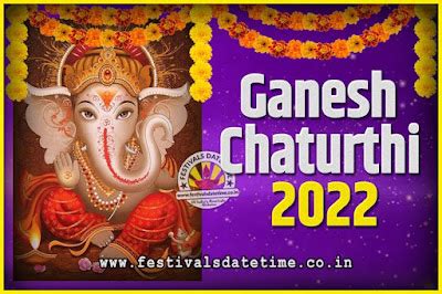 2022 Ganesh Chaturthi Pooja Date and Time, 2022 Ganesh Chaturthi ...