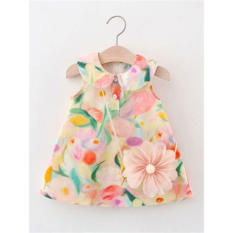 Buy Hopscotch Floral Print Casual Dress With Bag Online
