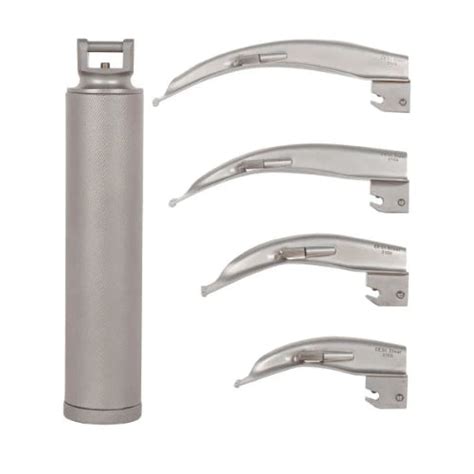 Laryngoscope Set Blade Size 2 3 and 4 Adult Macintosh Type