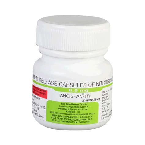 Angispan Tr 6.5 MG Capsule (30): Uses, Side Effects, Price & Dosage ...