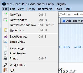 Image result for Firefox Bar Menu Display