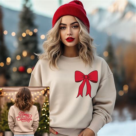 Merry Christmas Sweatshirt, Women's Christmas Shirt, Holiday Crewneck ...
