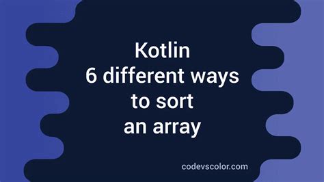 Image result for Kotlin Android Tutorial Array