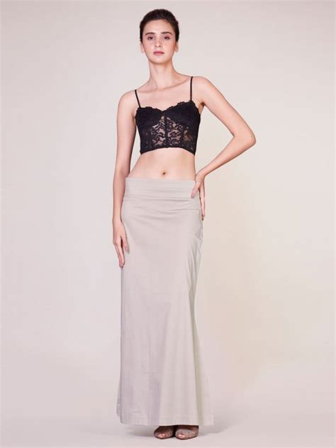 Mouse Colored Petticoat with Extender - I AM by Dolly Jain