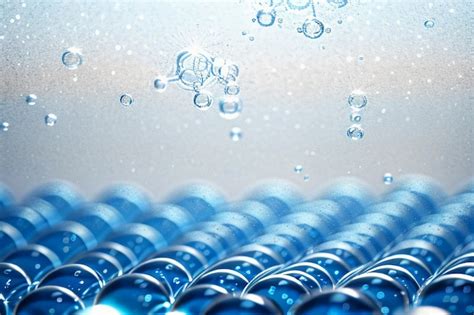 Water droplets bubble particles glossy business technology background ...